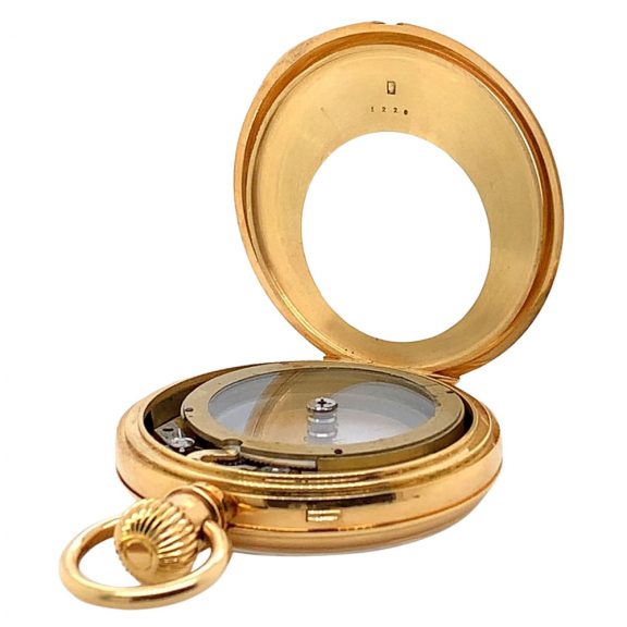 Rare Swiss 18K gold double sided pocket watch Circa 1888 Rare Swiss 18K gold double sided pocket watch Circa 1888