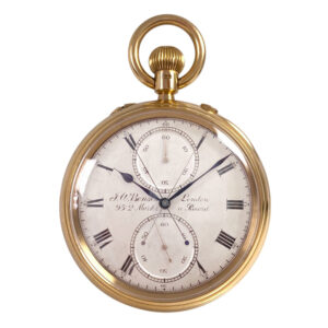 English 18K gold split seconds chronograph Circa 1902