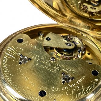 English 18K gold split seconds chronograph Circa 1902