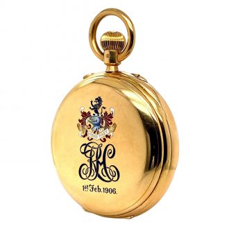 English 18K gold split seconds chronograph Circa 1902