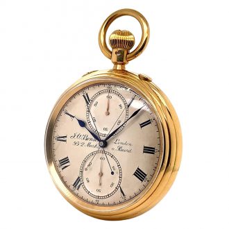 English 18K gold split seconds chronograph Circa 1902