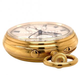 English 18K gold split seconds chronograph Circa 1902