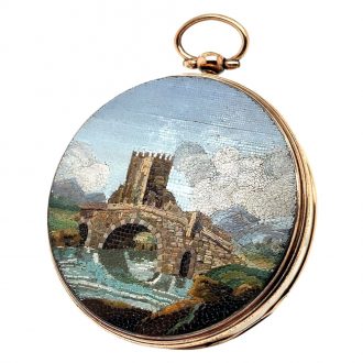 France/Italian open faced souscription type watch Circa 1820