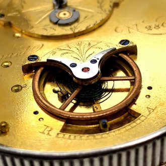 Swiss/French silver and gold souscription type watch Circa 1820