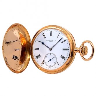 Swiss 18K rose gold hunting cased lever watch Circa 1900