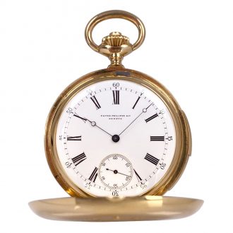 Swiss 18K gold quarter repeating lever pocket watch Circa 1865