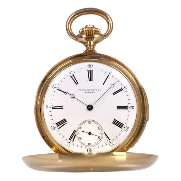 Swiss 18K gold quarter repeating lever pocket watch Circa 1865