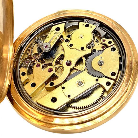 Swiss 18K gold quarter repeating lever pocket watch Circa 1865 Swiss 18K gold quarter repeating lever pocket watch Circa 1865