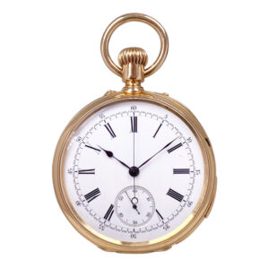 Swiss rose gold five minute repeating lever chronograph Circa 1879