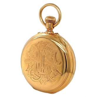 Swiss rose gold five minute repeating lever chronograph Circa 1879