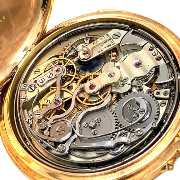 Swiss rose gold five minute repeating lever chronograph Circa 1879 Swiss rose gold five minute repeating lever chronograph Circa 1879