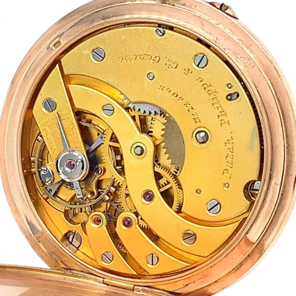 Flat Swiss 14K rose gold open faced lever watch Circa 1905 Flat Swiss 14K rose gold open faced lever watch Circa 1905
