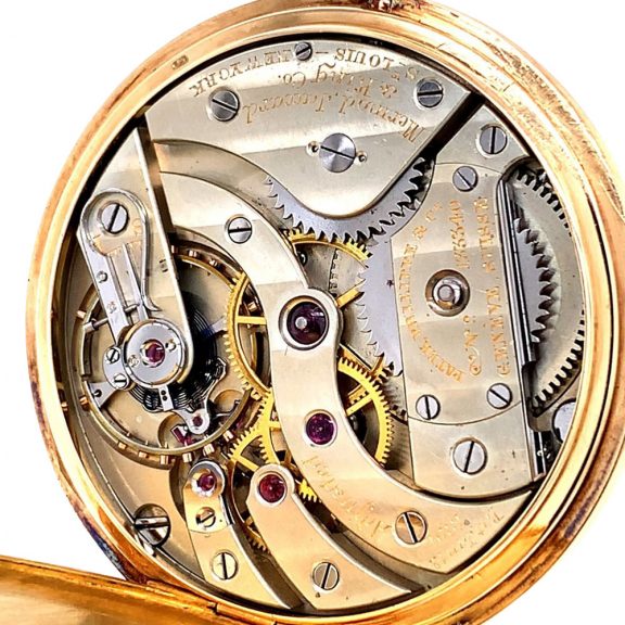 Swiss 14K rose gold open faced lever pocket watch Circa 1907 Swiss 14K rose gold open faced lever pocket watch Circa 1907