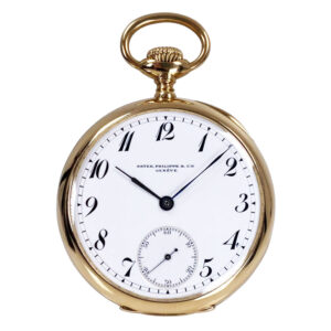 Swiss 18 carat gold open faced lever pocket watch Circa 1912