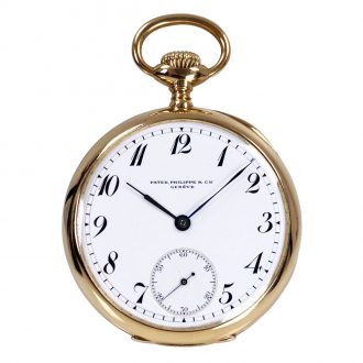 Swiss 18 carat gold open faced lever pocket watch Circa 1912