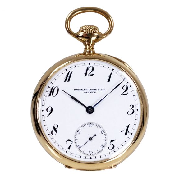 Swiss 18 carat gold open faced lever pocket watch Circa 1912