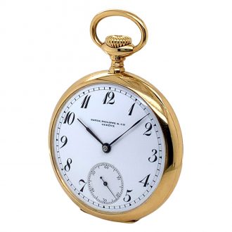 Swiss 18 carat gold open faced lever pocket watch Circa 1912