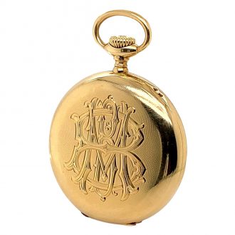 Swiss 18 carat gold open faced lever pocket watch Circa 1912