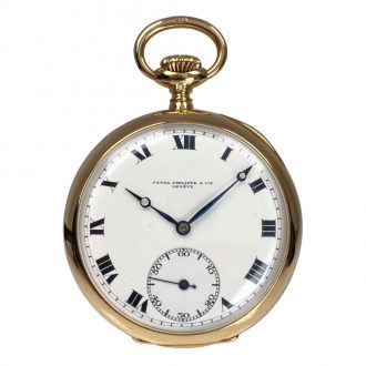 Swiss 18 carat gold open faced lever pocket watch Circa 1906