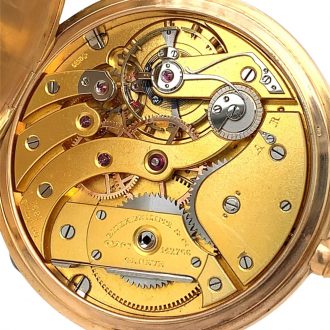 Large Swiss 18K rose gold open faced lever watch Circa 1909