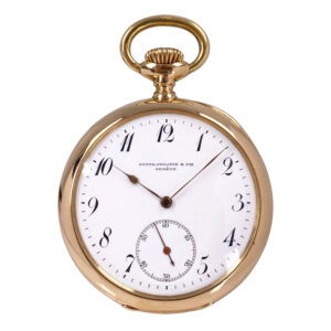 Swiss 18 carat gold open faced lever pocket watch Circa 1897