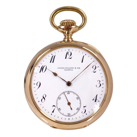 Swiss 18 carat gold open faced lever pocket watch Circa 1897 Swiss 18 carat gold open faced lever pocket watch Circa 1897