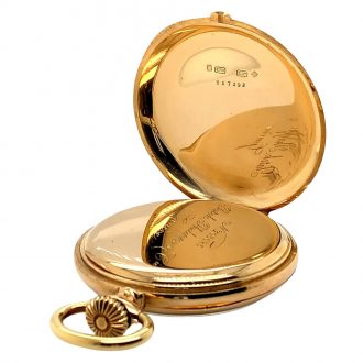 Swiss 18 carat gold open faced lever pocket watch Circa 1897 Swiss 18 carat gold open faced lever pocket watch Circa 1897
