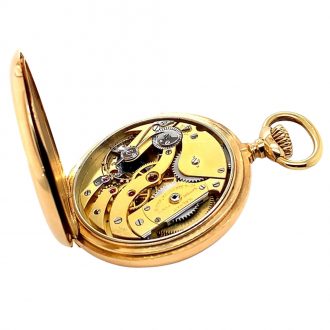 Swiss 18 carat gold open faced lever pocket watch Circa 1897 Swiss 18 carat gold open faced lever pocket watch Circa 1897