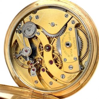 Swiss 18 carat gold open faced lever pocket watch Circa 1897 Swiss 18 carat gold open faced lever pocket watch Circa 1897