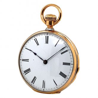 Swiss 18 carat rose gold quarter repeating lever watch Circa 1900