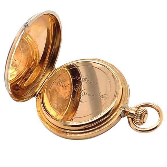 Swiss 18 carat rose gold quarter repeating lever watch Circa 1900 Swiss 18 carat rose gold quarter repeating lever watch Circa 1900