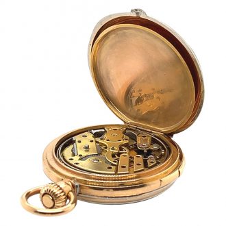 Swiss 18 carat rose gold quarter repeating lever watch Circa 1900