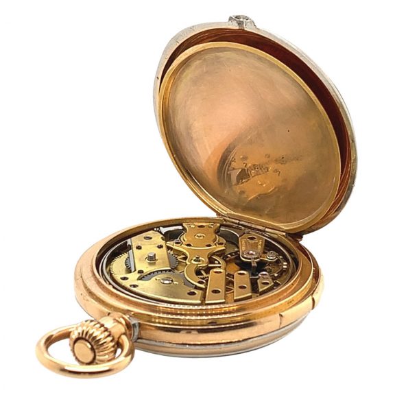 Swiss 18 carat rose gold quarter repeating lever watch Circa 1900 Swiss 18 carat rose gold quarter repeating lever watch Circa 1900
