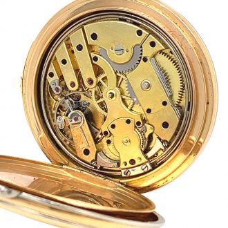 Swiss 18 carat rose gold quarter repeating lever watch Circa 1900