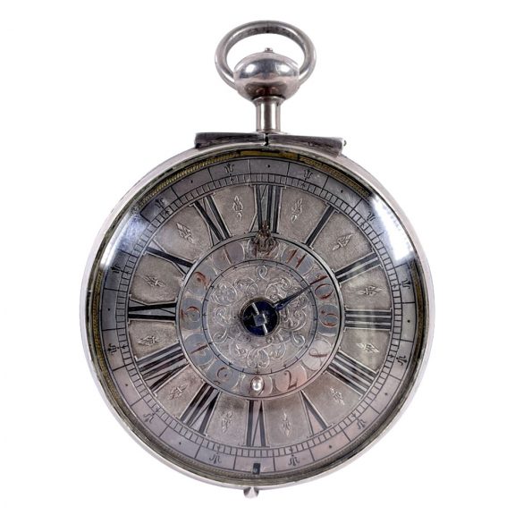 Fine German silver one handed coach clock with alarm Circa 1700