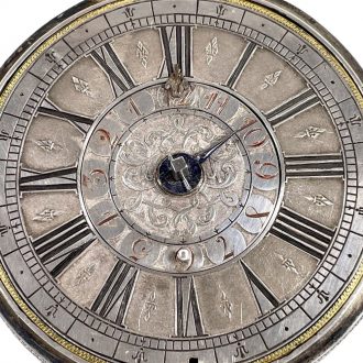 Fine German silver one handed coach clock with alarm Circa 1700