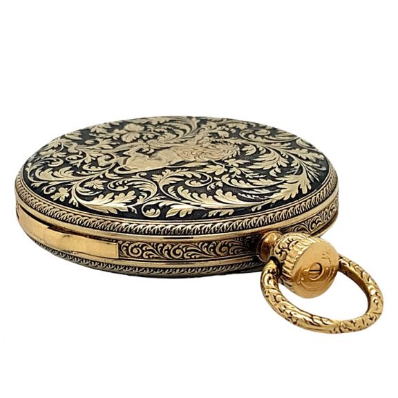 Swiss silver and gold quarter repeating lever watch Circa 1848 Swiss silver and gold quarter repeating lever watch Circa 1848