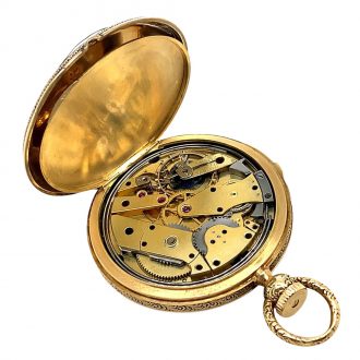 Swiss silver and gold quarter repeating lever watch Circa 1848