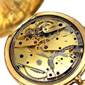 Swiss silver and gold quarter repeating lever watch Circa 1848