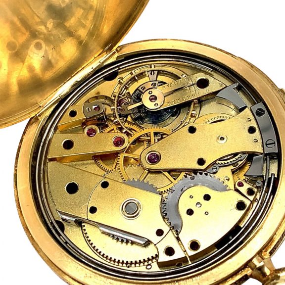 Swiss silver and gold quarter repeating lever watch Circa 1848 Swiss silver and gold quarter repeating lever watch Circa 1848