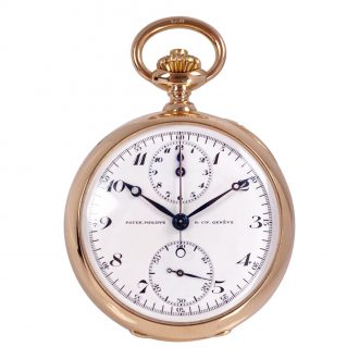 Important Swiss 18K rose gold lever chronograph Circa 1892