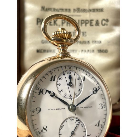 Important Swiss 18K rose gold lever chronograph Circa 1892 Important Swiss 18K rose gold lever chronograph Circa 1892