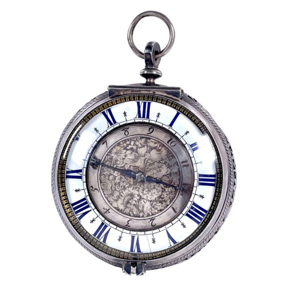 French silver half hour and hour striking coach clock Circa 1650