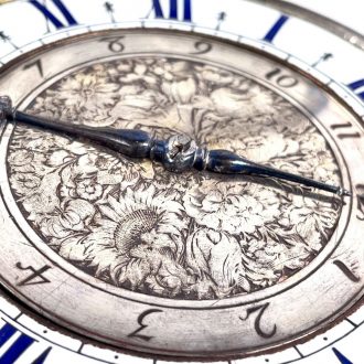 French silver half hour and hour striking coach clock Circa 1650