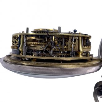 French silver half hour and hour striking coach clock Circa 1650