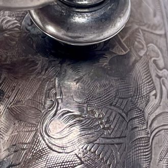 French silver half hour and hour striking coach clock Circa 1650