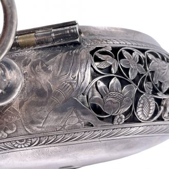 French silver half hour and hour striking coach clock Circa 1650