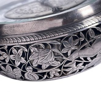 French silver half hour and hour striking coach clock Circa 1650