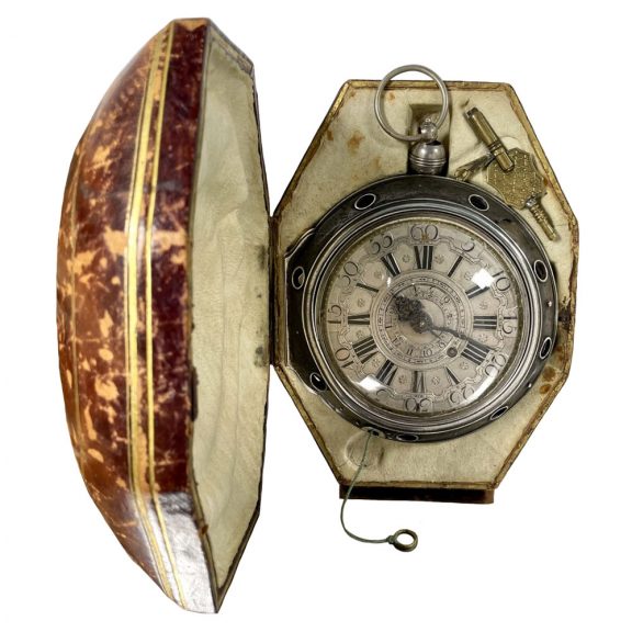 German repeating coach clock with self strike and date Circa 1740 German repeating coach clock with self strike and date Circa 1740