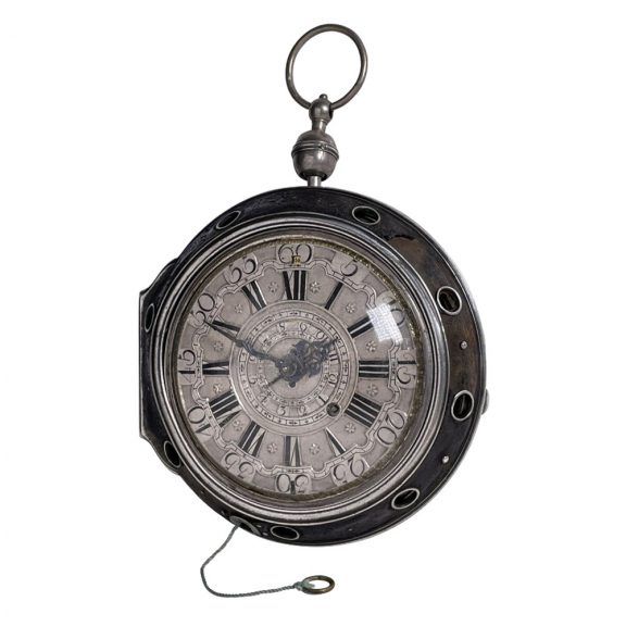 German repeating coach clock with self strike and date Circa 1740